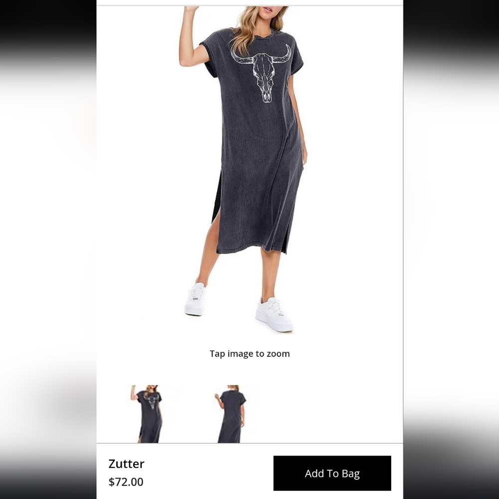 Black T-Shirt Dress ZUTTER